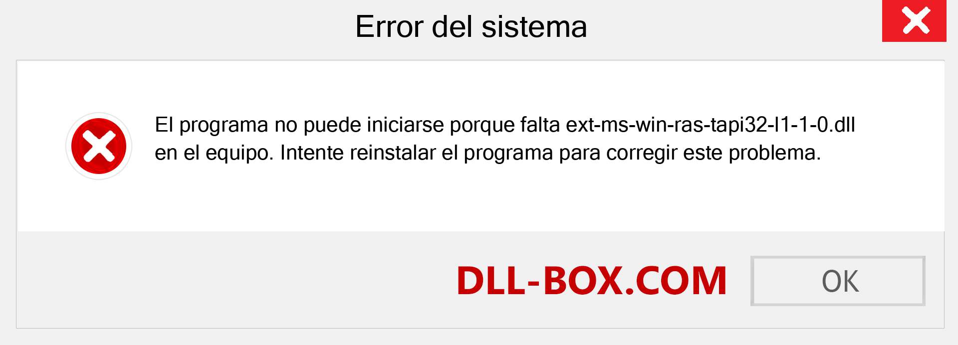 ¿Falta el archivo ext-ms-win-ras-tapi32-l1-1-0.dll ?. Descargar para Windows 7, 8, 10 - Corregir ext-ms-win-ras-tapi32-l1-1-0 dll Missing Error en Windows, fotos, imágenes